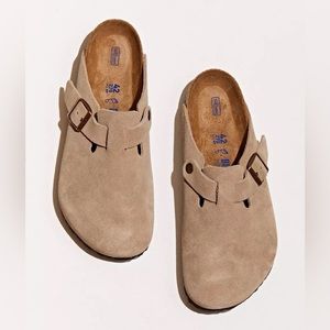 Birkenstock Boston Soft Footbed Clog - Taupe - Size 43 NARROW